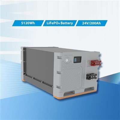 Batri BCT LifePO4 10 Mlynedd Gwarant 25.6V 200Ah Batri Lithiwm