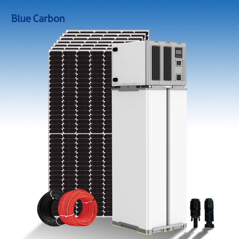 System Batri Cartref 12kW Gorsaf Bŵer Solar Cam Sengl Glas Carbon